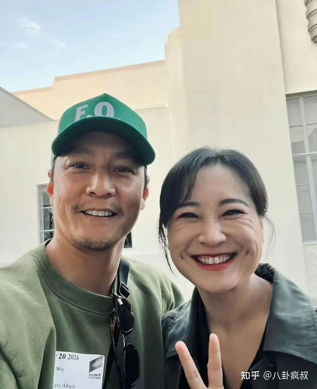 贾玲和吴彦祖合影p图前后判若两人减肥100斤满脸都是皱纹