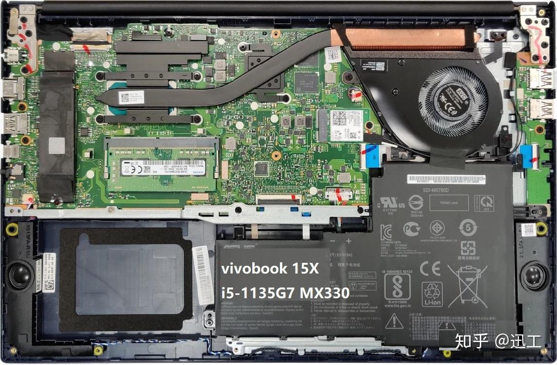 拆机来看,vivobook15x的接口没有thinkbook那样加固,thinkbook是单