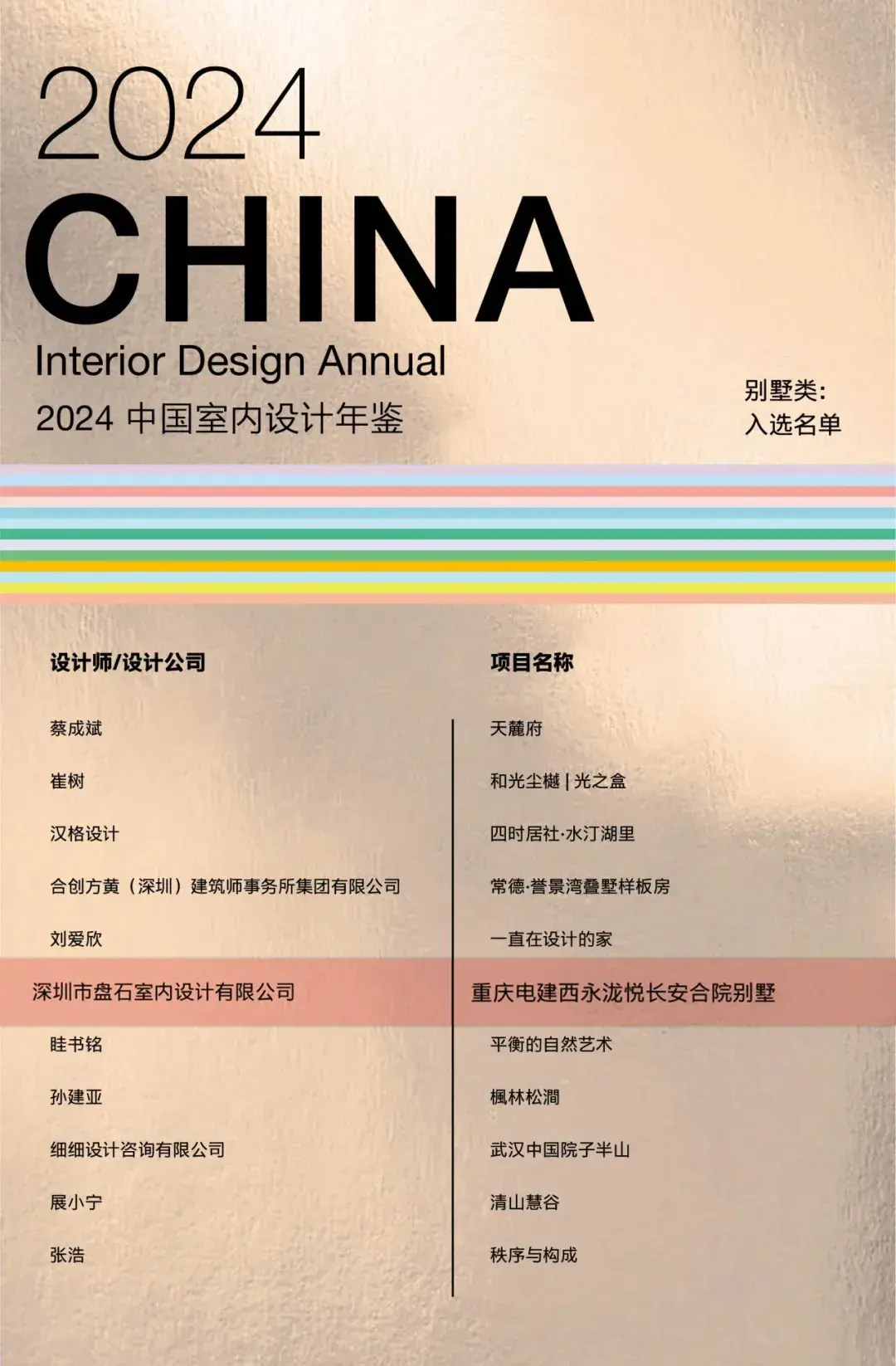 盘石荣誉 | 重庆电建西永泷悦长安营销中心及合院别墅项目入选《2024中国室内设计年鉴》 - 知乎