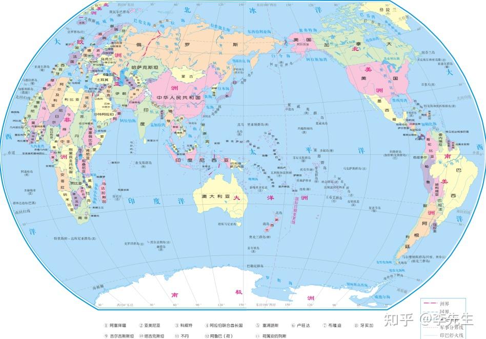 仔细看下面的世界地图和俄联邦地图,你会发现地球存在一个很明显的
