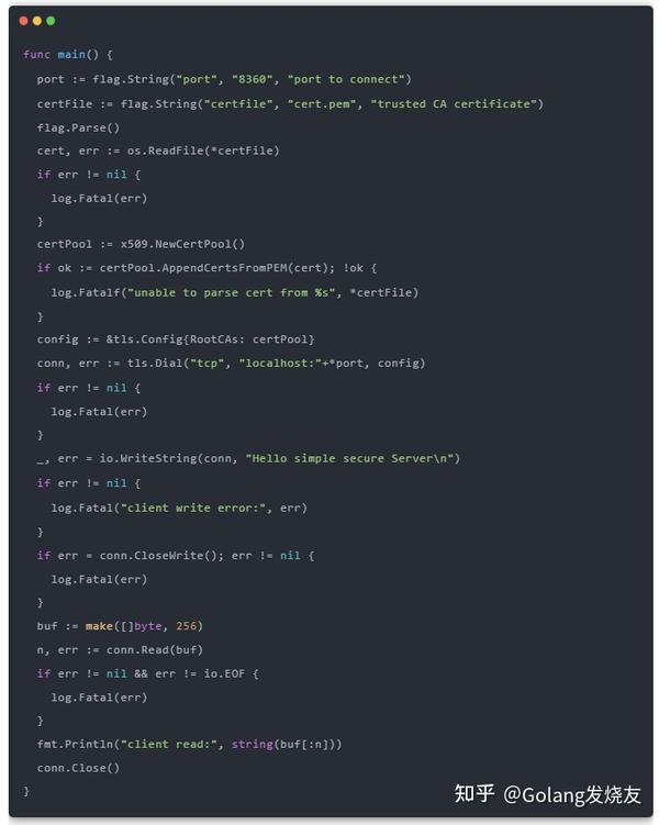 使用 Go 实现 TLS socket server 知乎