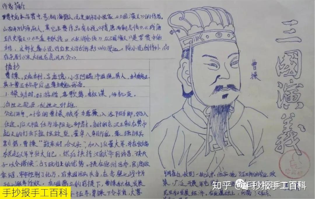 三国演义手抄报 - 读书主题的手抄报图片怎么画 - 实验室设备网
