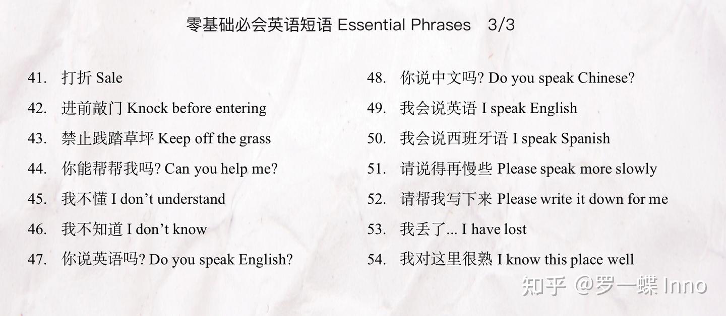 零基础必会英语短语Essential Phrases - 知乎