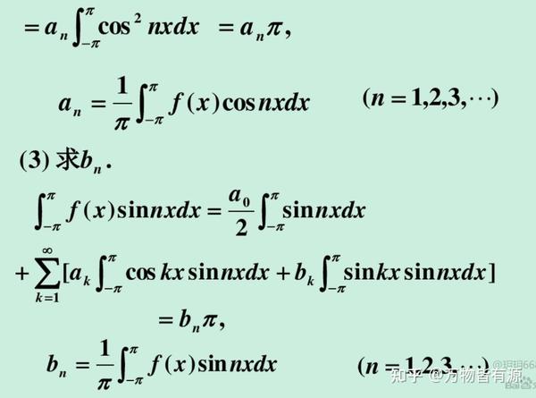 傅里叶级数中a0为什么乘以1 2 知乎