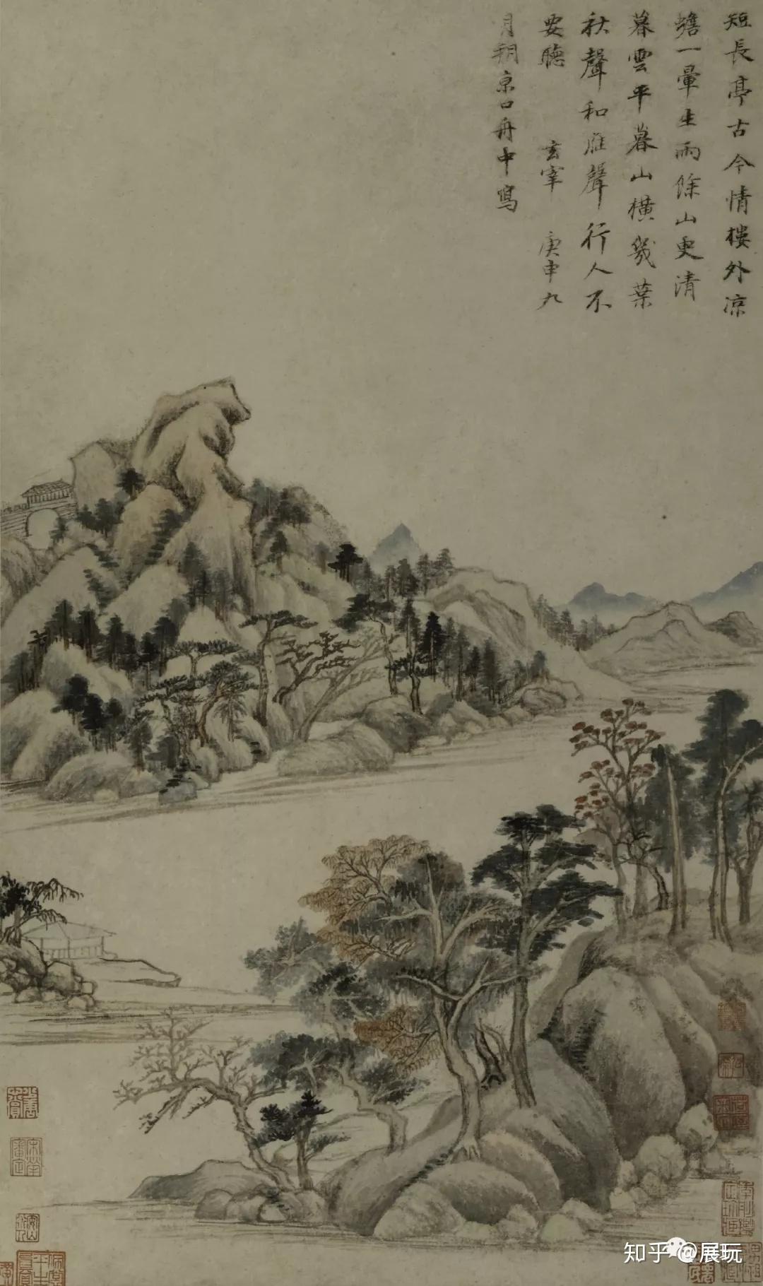 明 董其昌 秋兴八景图册明 董其昌 画禅室小安崦
