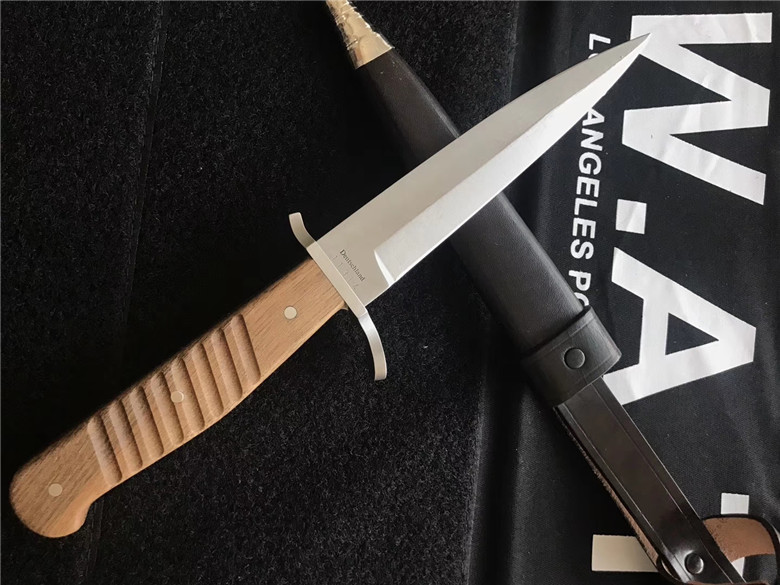 boker德国博克trenchknife高端实木柄格斗刀户外野营战术刀