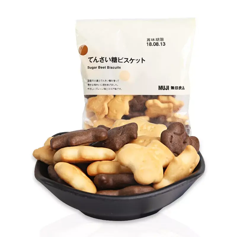 使用日本国产小麦和甜菜糖为原料所制作的饼干,而且一包可以品尝到