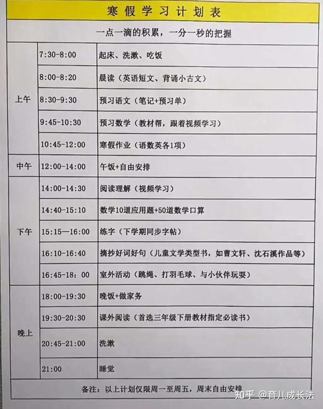 学霸寒假计划公开网友难怪是学霸学习有张有弛值得借鉴