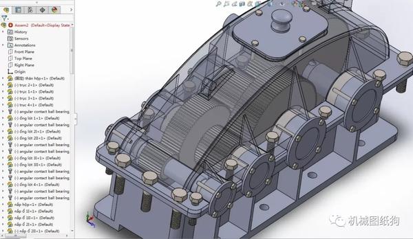 【差减变速器】hpgi三级圆柱直齿轮减速箱3d图纸 Solidworks设计 知乎