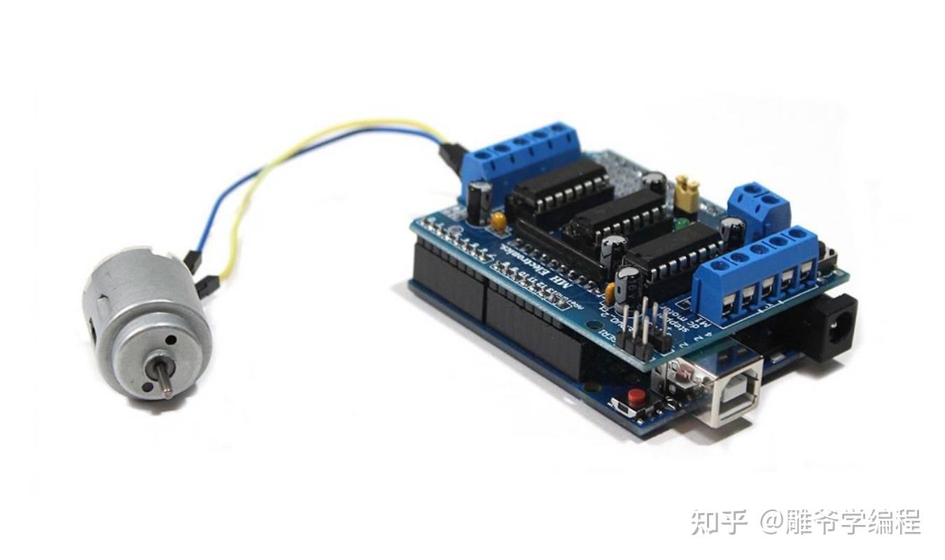 【雕爷学编程】Arduino动手做(154)---AFMotor电机扩展板模块2 - 知乎