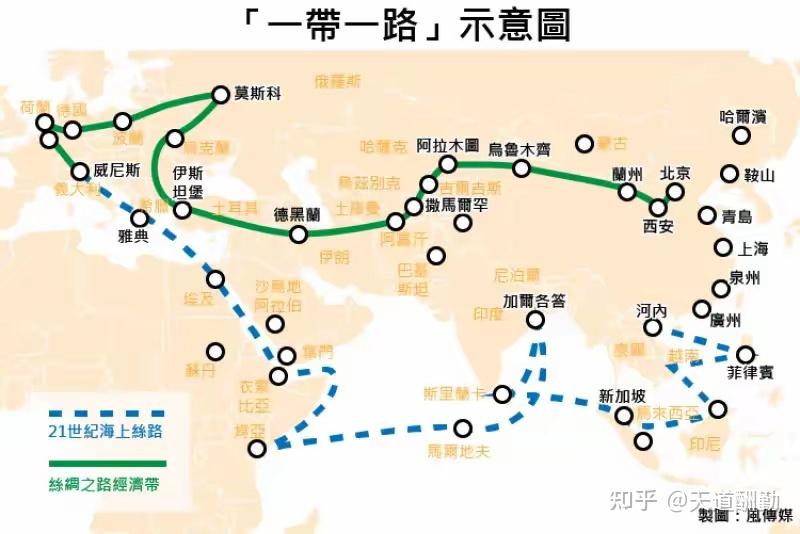 中吉乌铁路精简为两条线路:蓝线为北线,红线为南线.