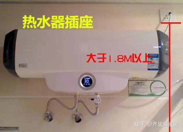 热水器插座的安装高度距地面要>1.