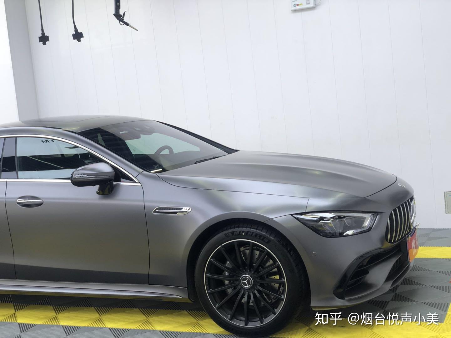 烟台奔驰专业汽车改色奔驰gt50改3m金属深邃灰