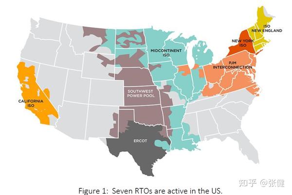 Iso Rto Map Usa 美国电力批发市场的管治 - 知乎