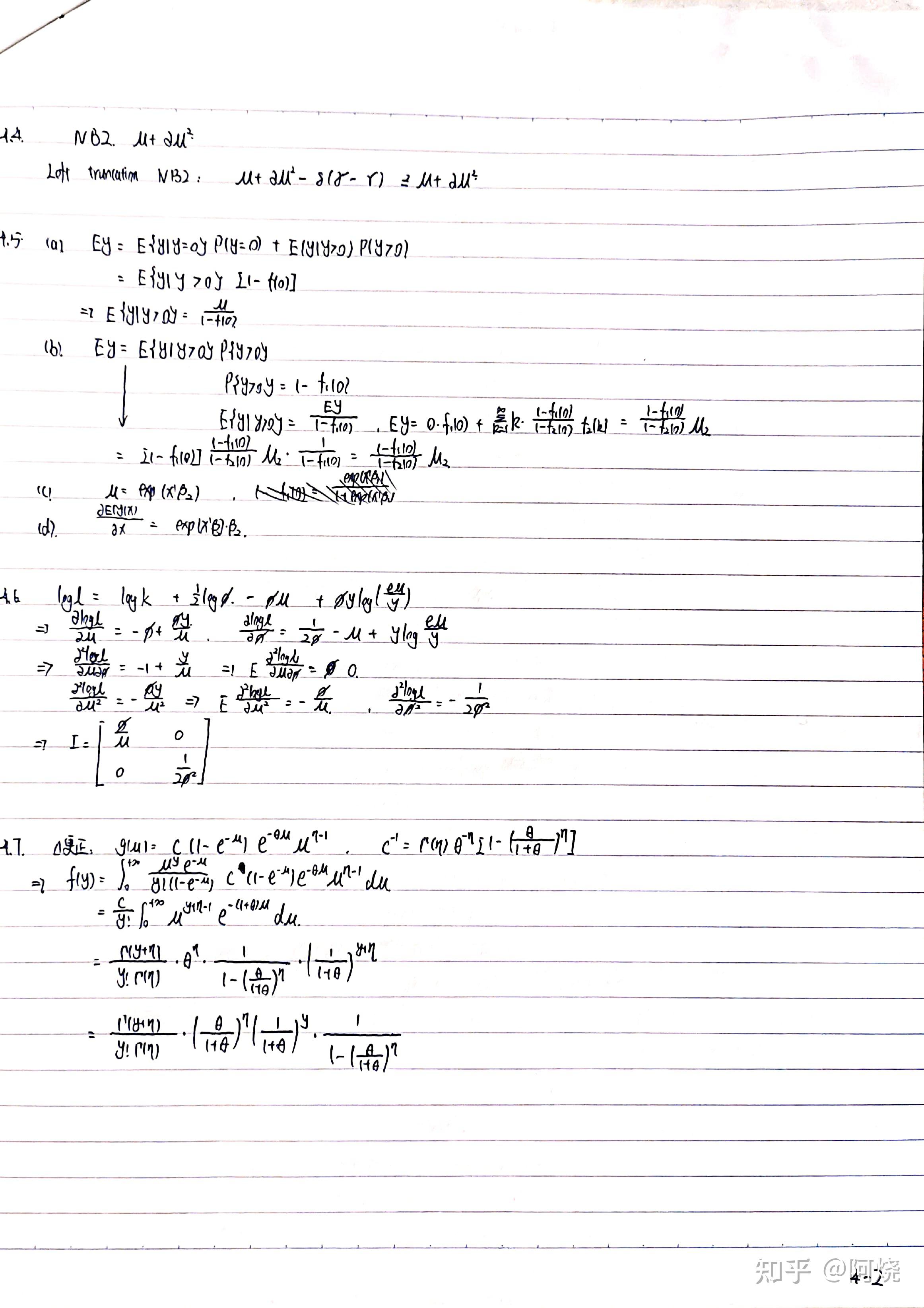 Cameron&Trivedi《Regression Analysis of Count Data》答案ch4 知乎 Cameron&Trivedi《Regression Analysis of Count Data》答案ch4 知乎