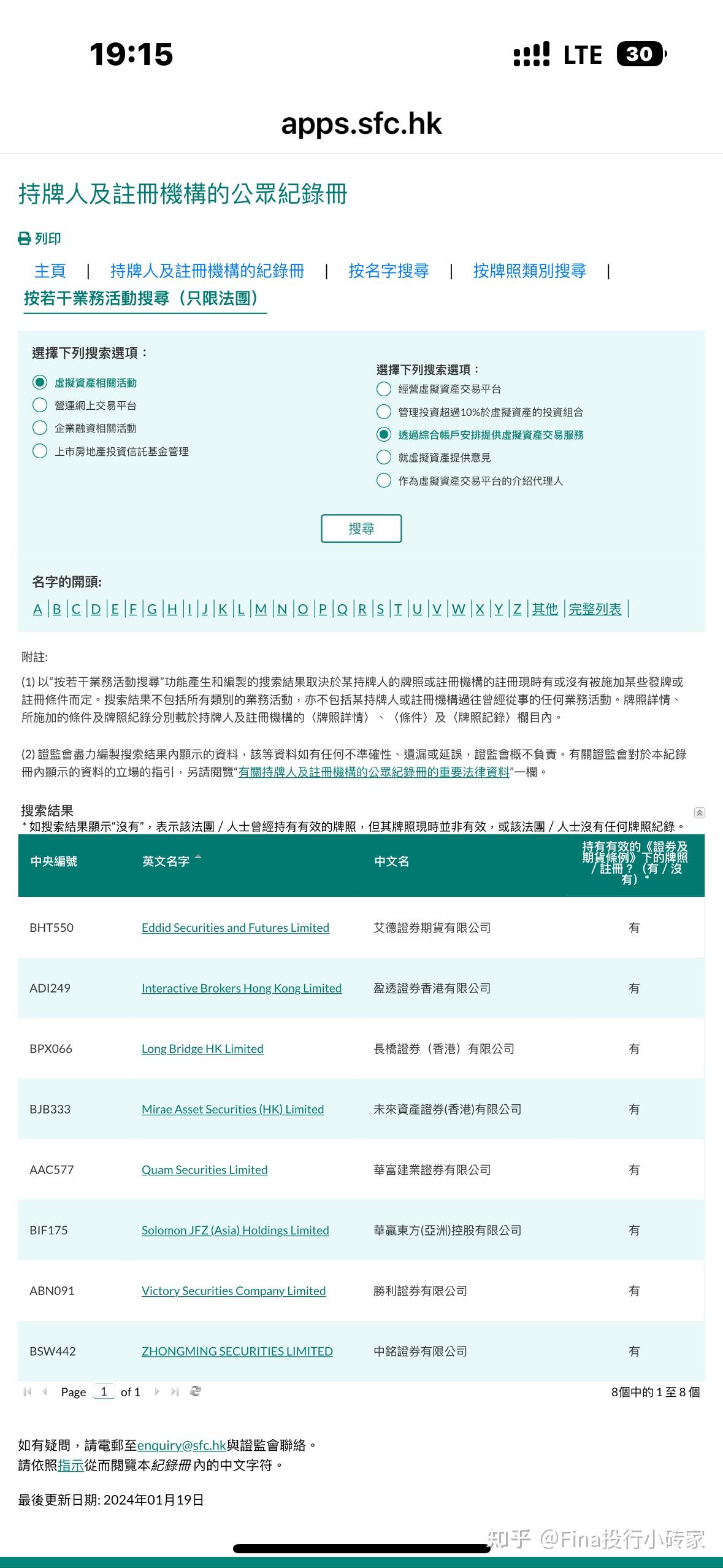 2024年最新香港虚拟资产区块链合规持牌现状|证监会披露名单：2家虚拟资产交易所【7号牌/VASP】，8家虚拟资产经纪券商【1号牌 】，14家虚拟资产管理加密币投资【9号牌】及9家加密咨询投顾【4号牌】 - 知乎