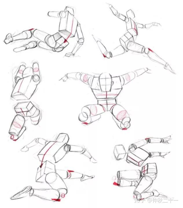 ②勾勒出人体的肌肉;③把衣服和五官画出来;④擦掉辅助线