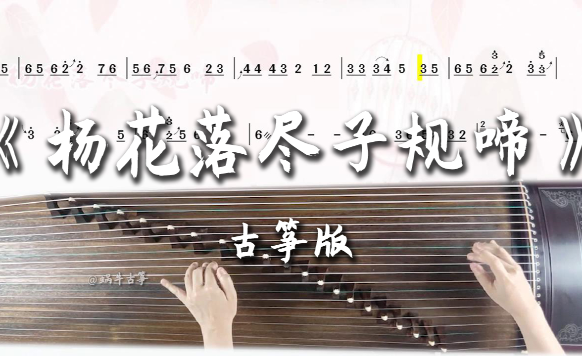 蜗牛古筝|《微微》古筝谱伴奏版弹奏示范