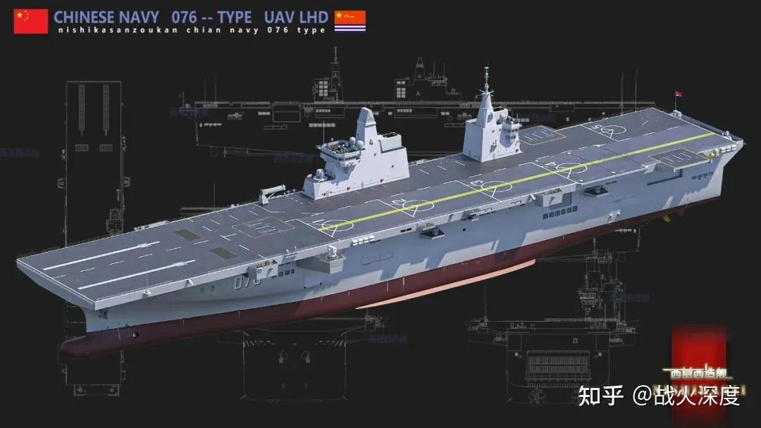 中国076两栖攻击舰初见雏形，带弹射器的小航母到底用来干吗的？ - 知乎