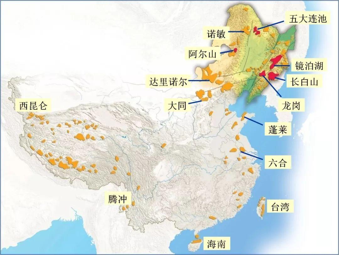 辽宁火山分布图图片