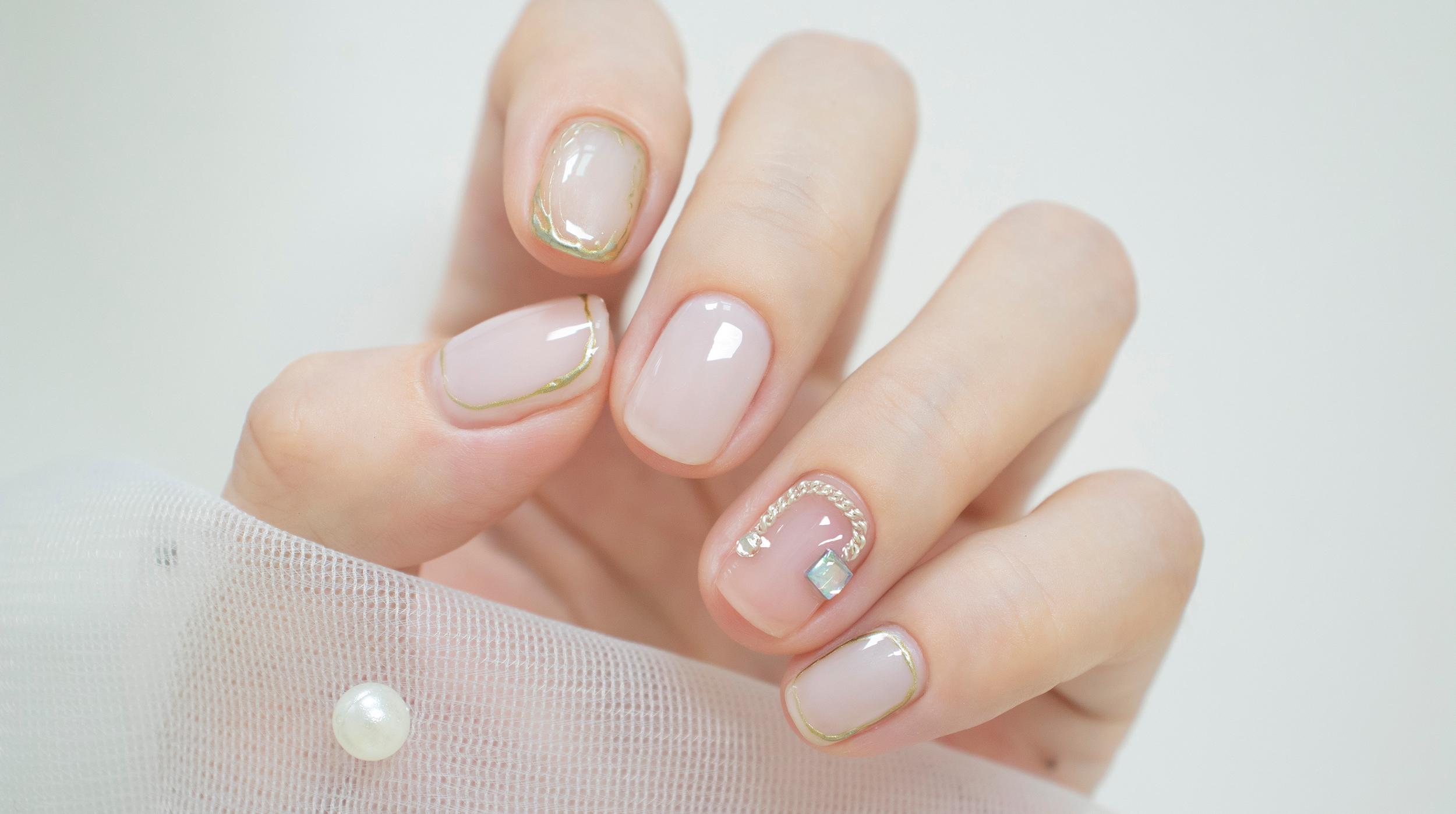 温润玉石感简约美甲