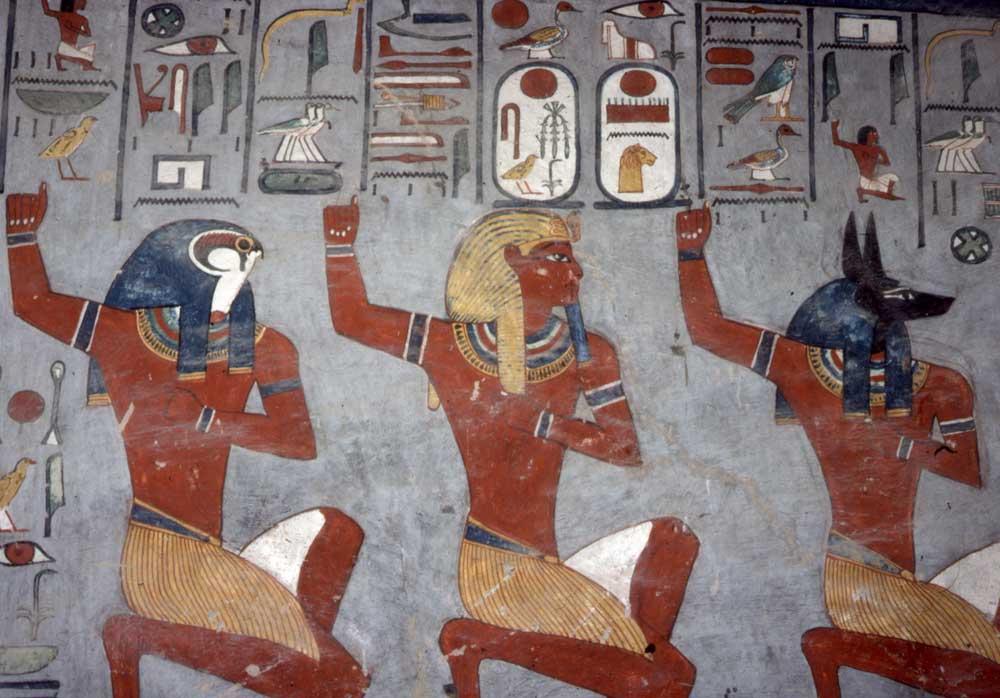 埃及-帝王谷-法老墓(拉美西斯一世墓 kv16)壁画:开启新时代,重现神迹