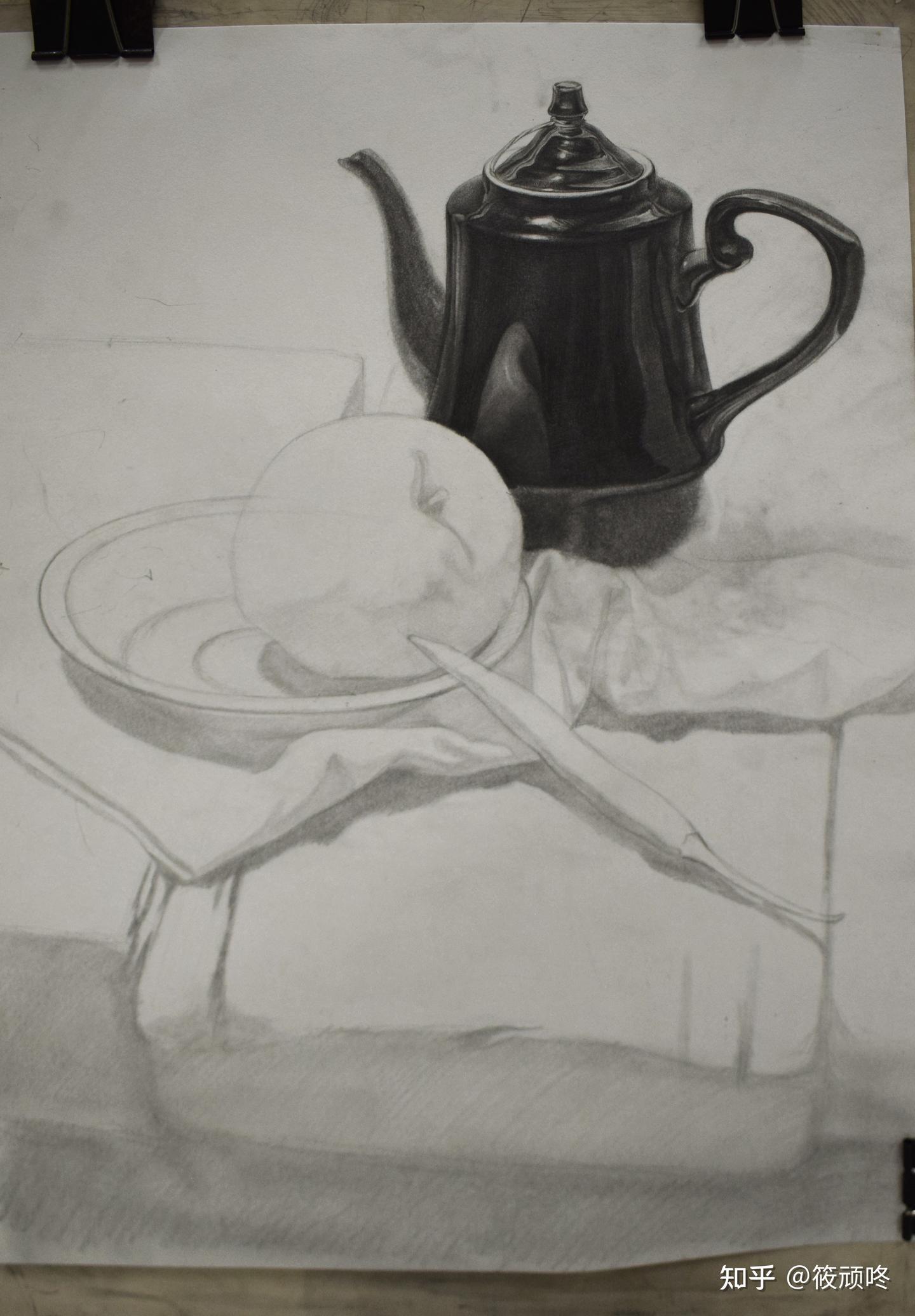 教程|素描静物之细抠画法- 知乎