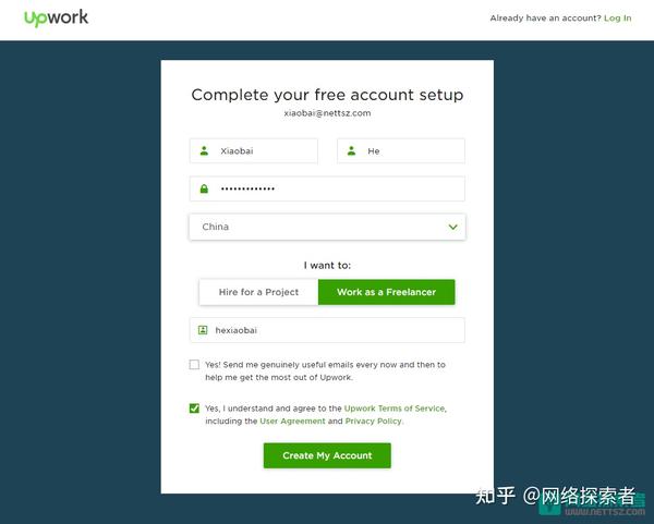 upwork注册步骤