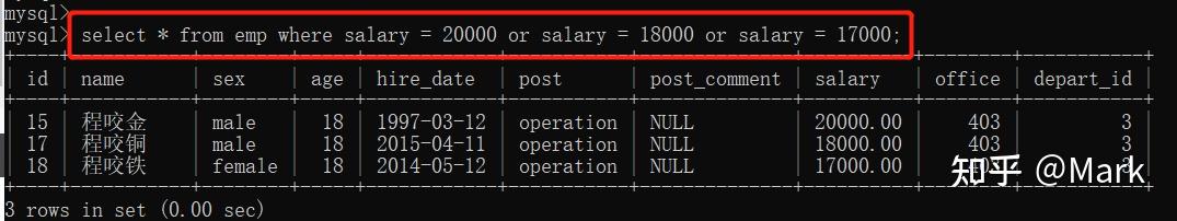 11,SQL语句之表中关键字查询 - 知乎