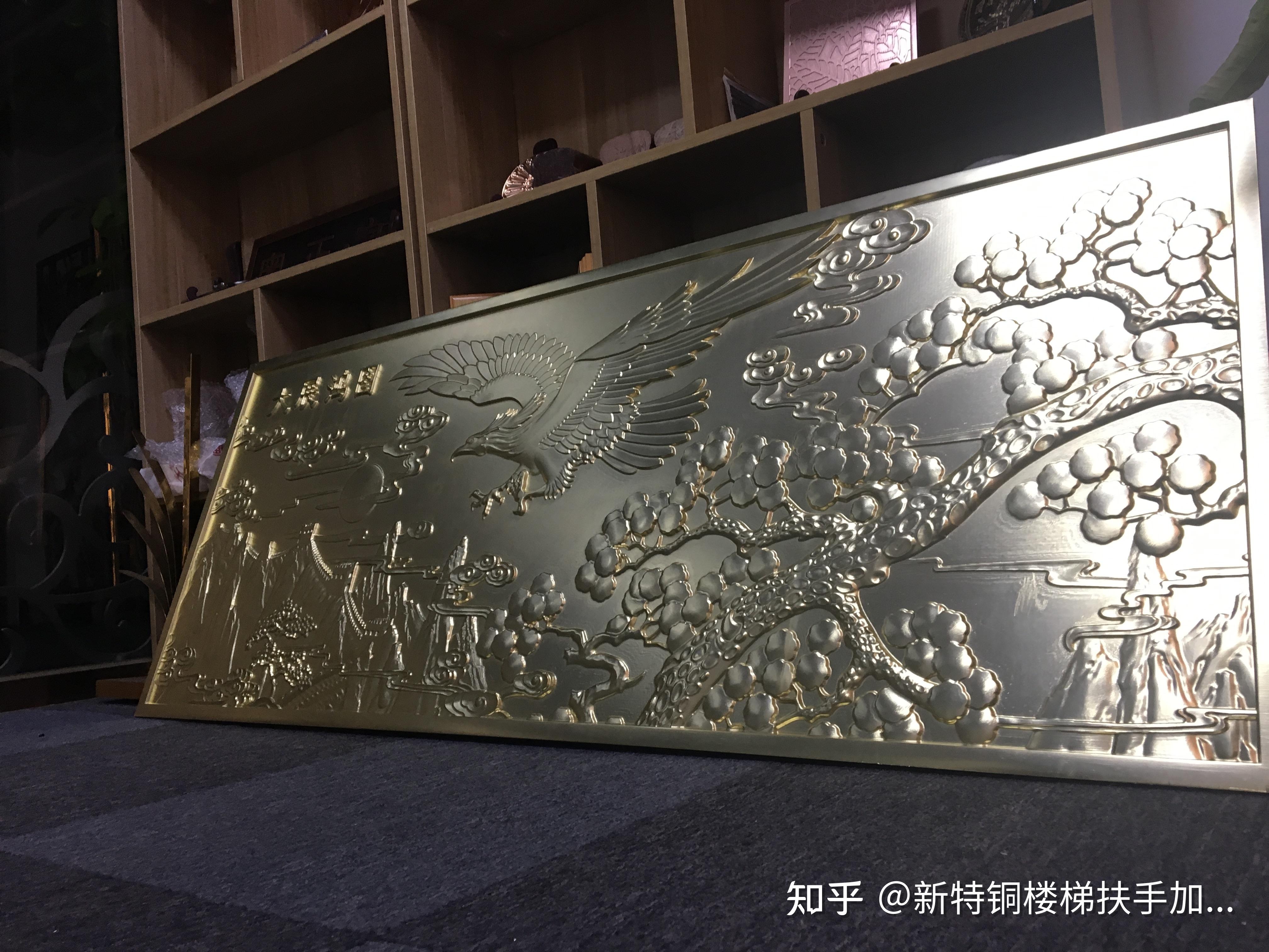 铜浮雕加厚铜板雕刻装饰图案