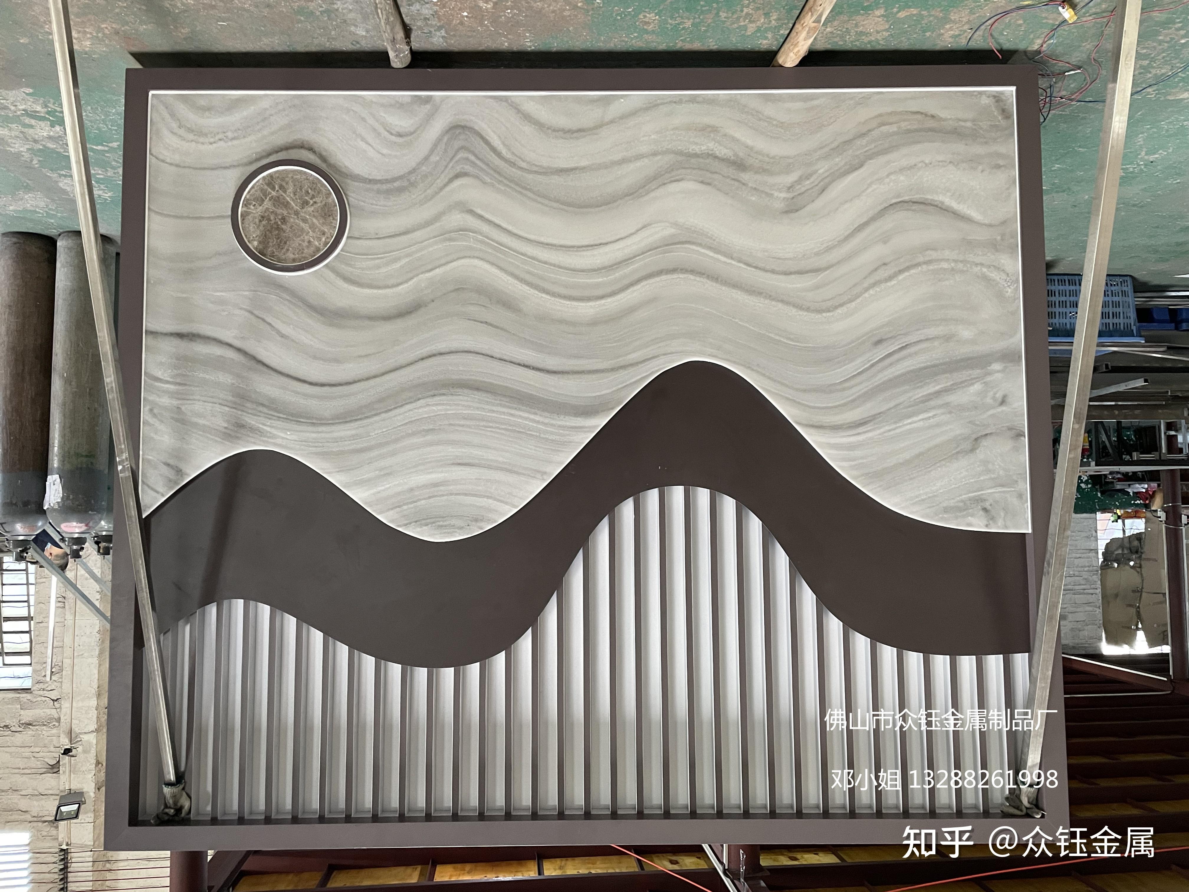 庭院山峦背景墙 不锈钢山水景墙 - 知乎