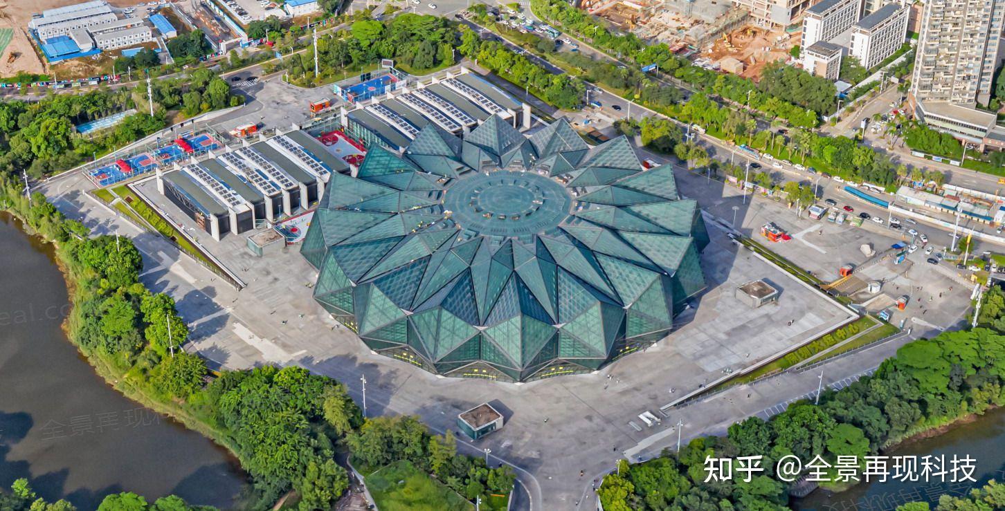 航拍深圳大运中心体育馆全景，从2018年到2021年分享 - 知乎