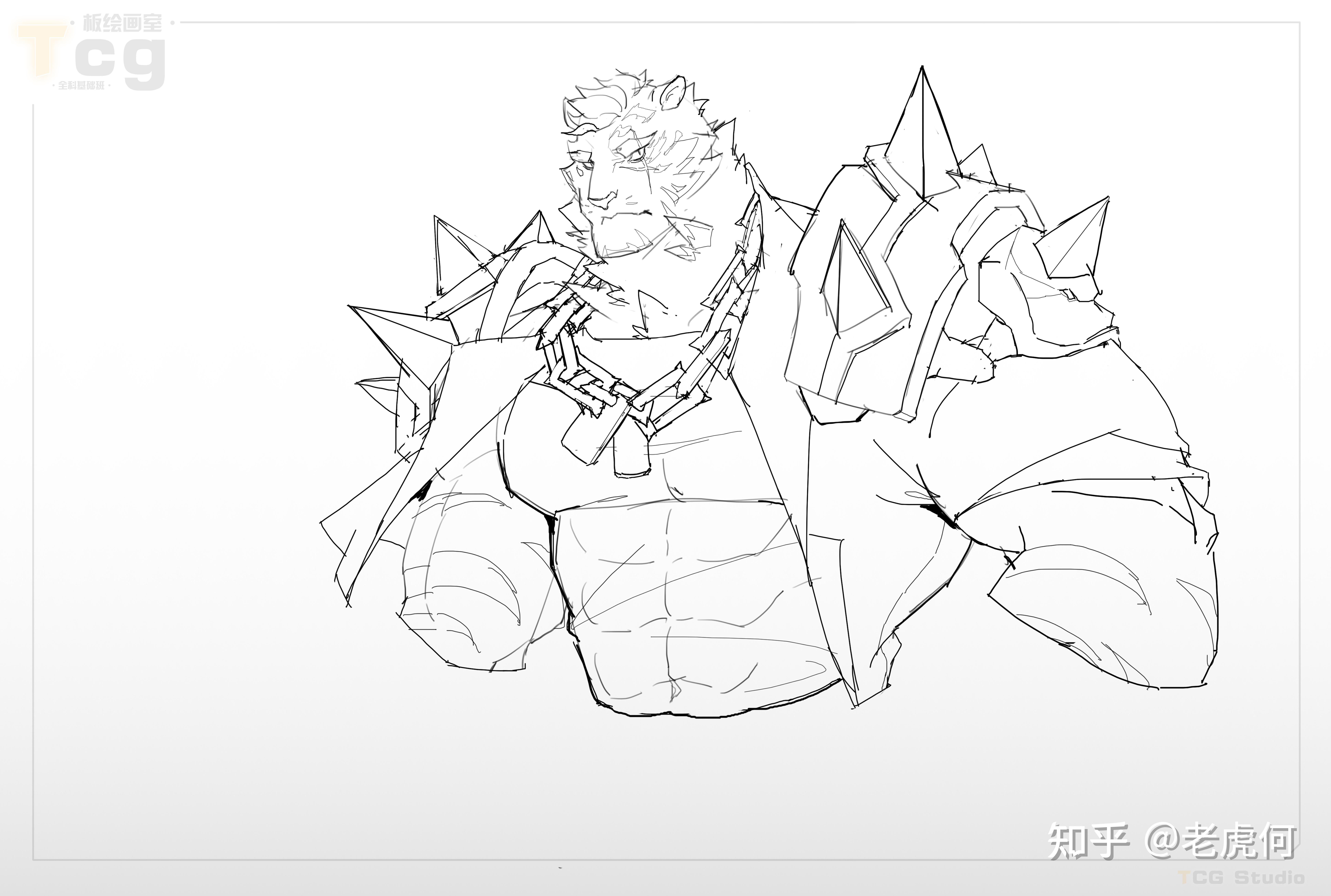 明日方舟山同人厚涂板绘的上色流程