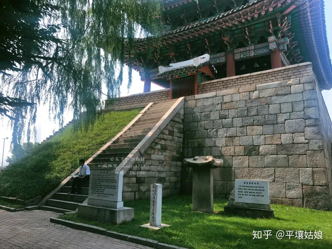 参观大城山城墙,苏文峰,远观安鹤宫遗址及平壤全景.