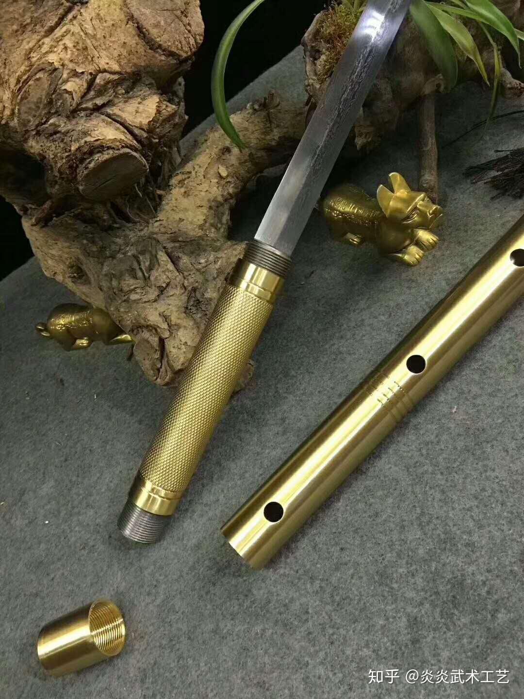 笛子刀反接全长112cm刀刃硬度59可吹奏