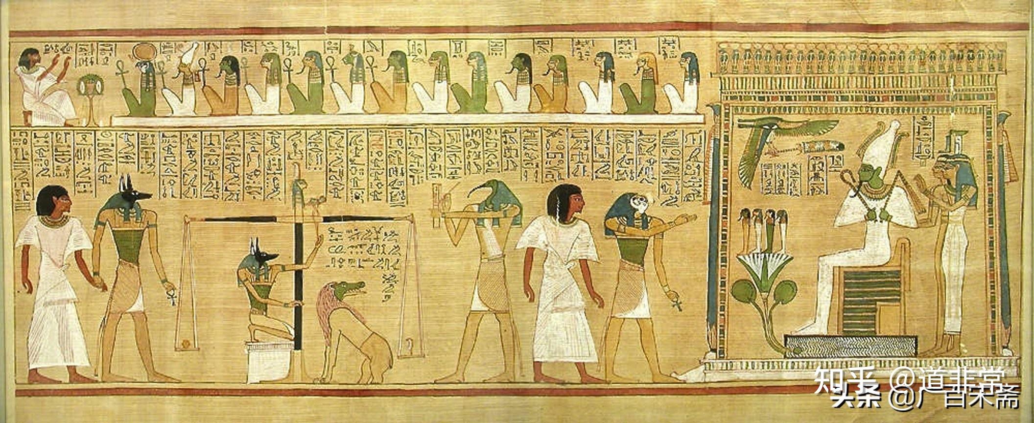 古埃及场景，神话。埃及的神和法老。古庙外墙上的象形雕刻插画图片素材_ID:161094153-Veer图库
