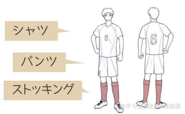 运动服饰怎么画教你足球的制服画法教学