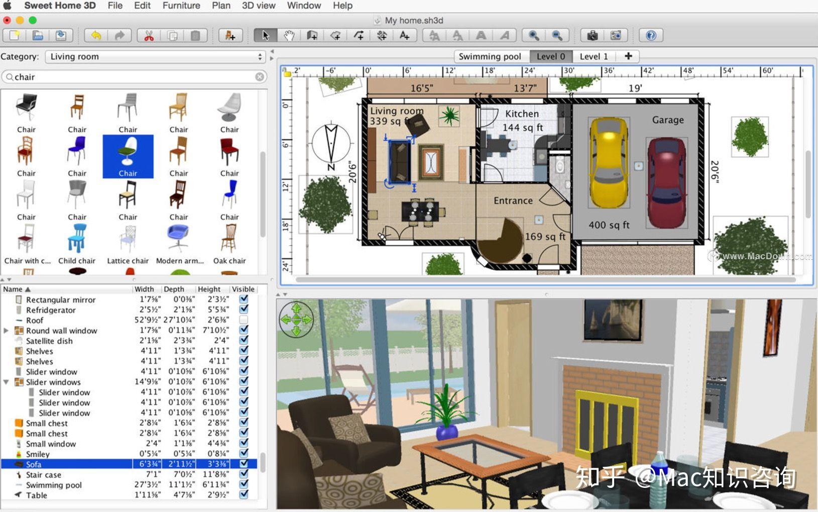 sweethome3dformac3d家裝輔助設計軟件