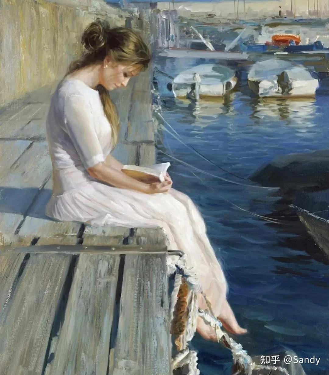 手绘油画美女图片 - 知乎