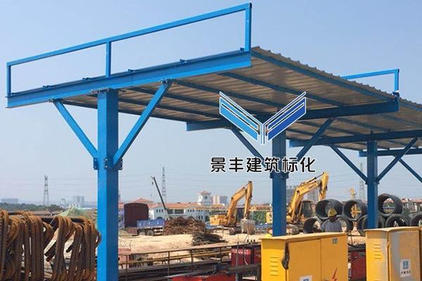 建筑施工现场双层防砸钢筋防护棚采购制造成本造价核算