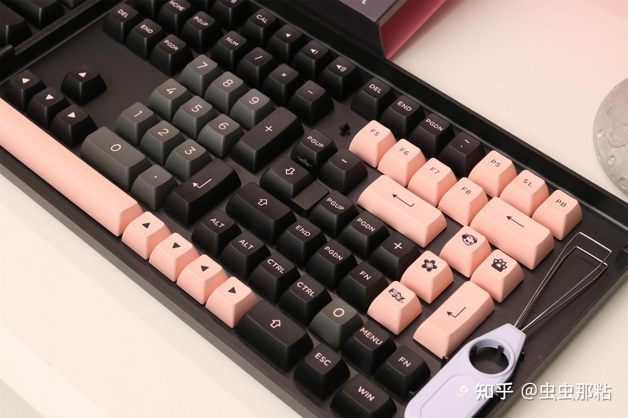 好看好用大l大f键盘换着装akko黑粉键帽