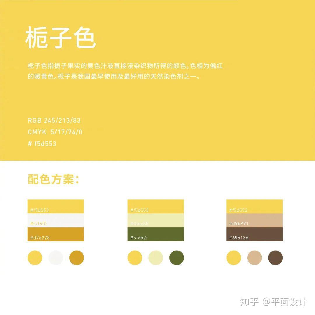 传统色彩搭配方案!黄色系 - 知乎