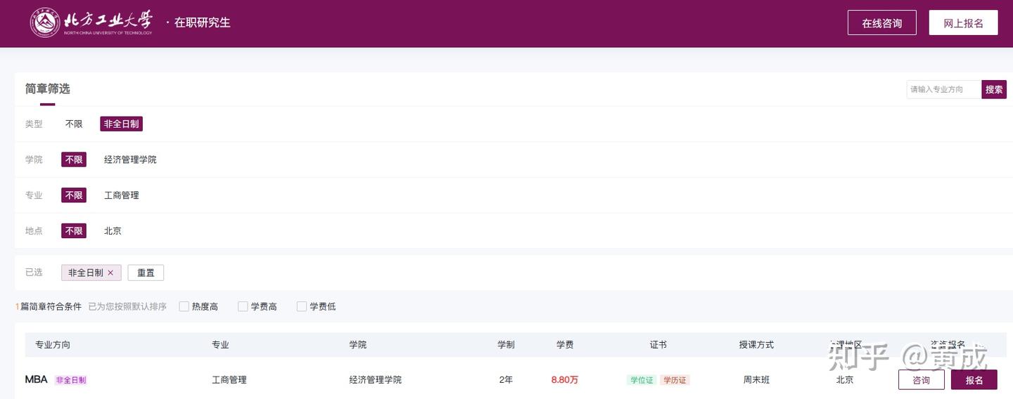 汇总!2026年北方工业大学非全日制研究生招生信息 - 知乎