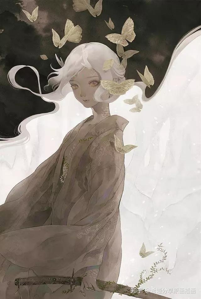 插画欣赏仙气缭绕飘逸出尘日本插画师弥生しろ唯美插画作品