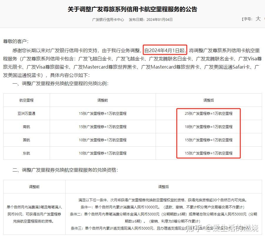 突发广发信用卡调整积分兑换里程比例