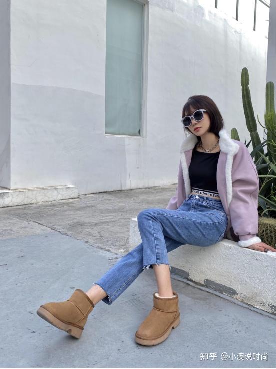 赶快别穿鲨鱼裤啦今年流行牛仔裤雪地靴韩系又高级