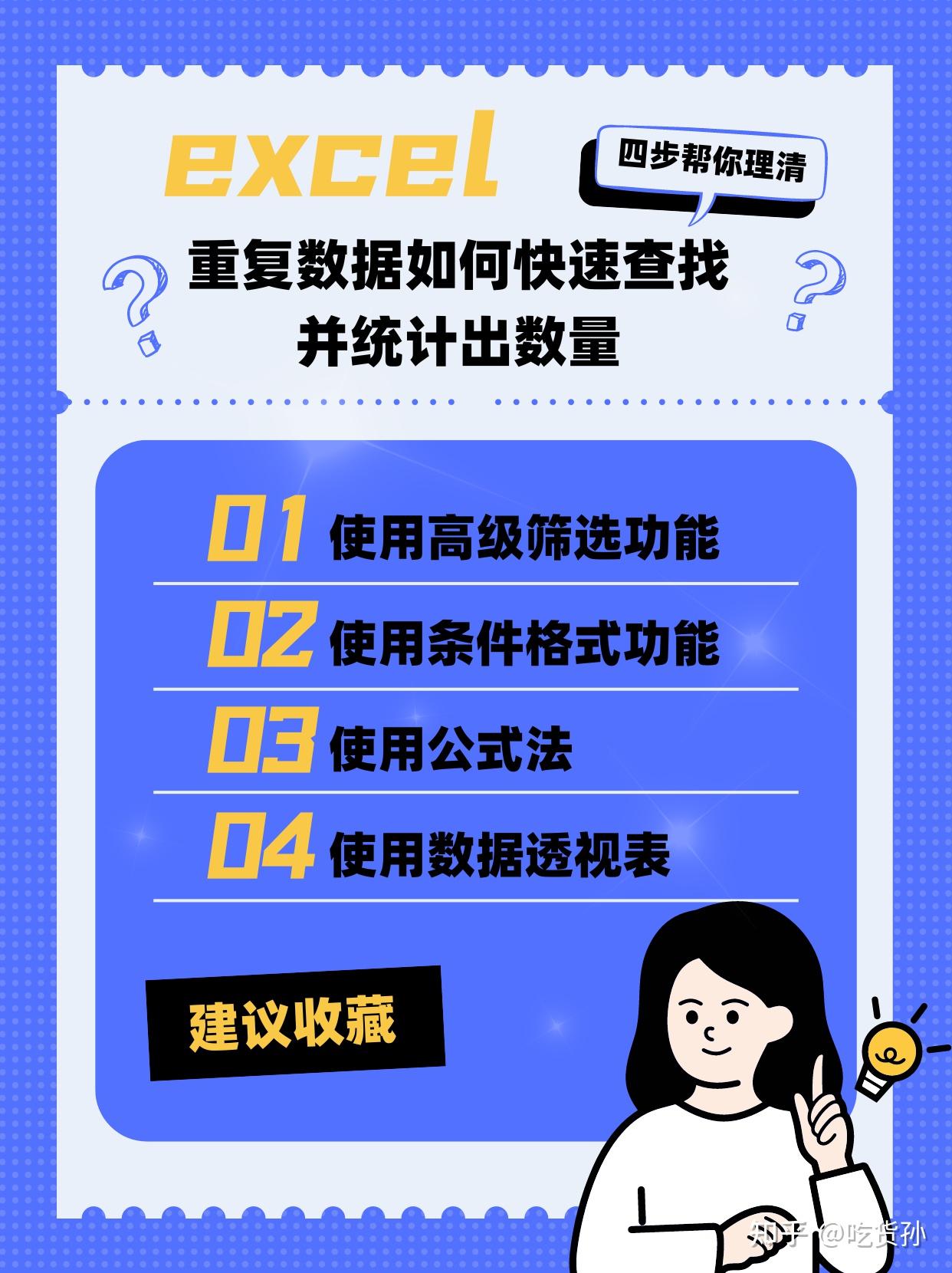excel如何快速筛选出重复数据并统计重复的数量 - 知乎