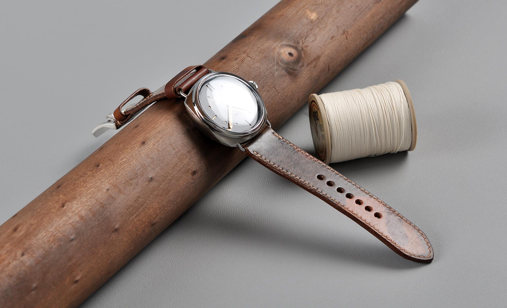 擦色马臀皮表带