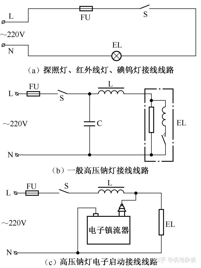 氙气大灯接线电路图图片