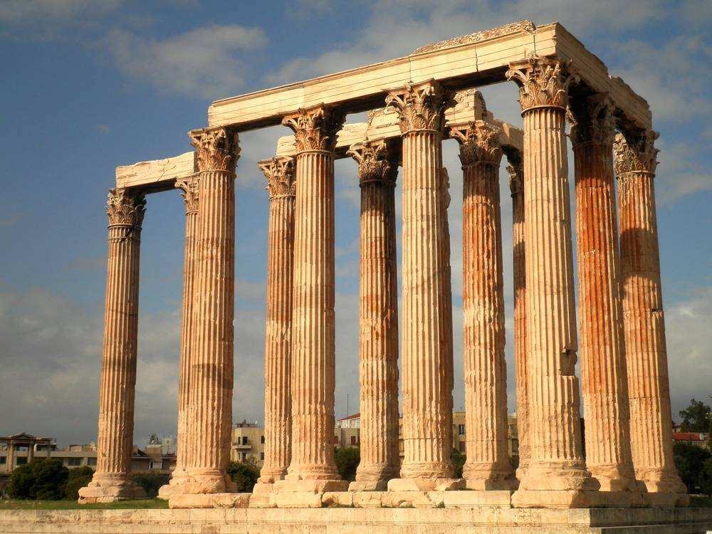 宙斯神庙的柱子图片
